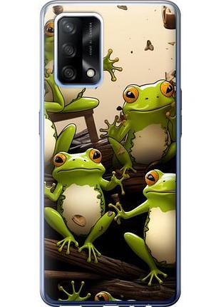 Чехол на oppo a74 жабки из силикона fch_0171031