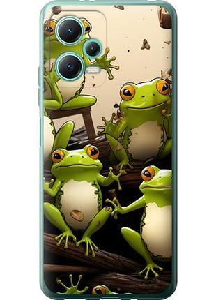 Чехол на xiaomi poco x5 5g жабки из силикона fch_0171125