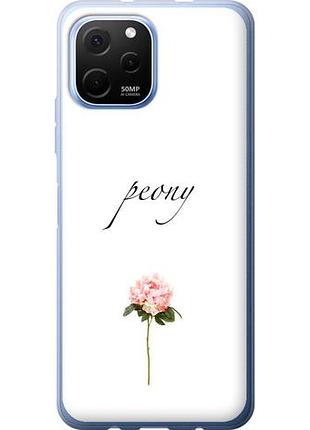 Чехол на huawei nova y61 пион из силикона fch_0171910