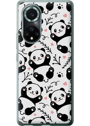 Чехол на huawei nova 9 pro панды из силикона fch_0169289