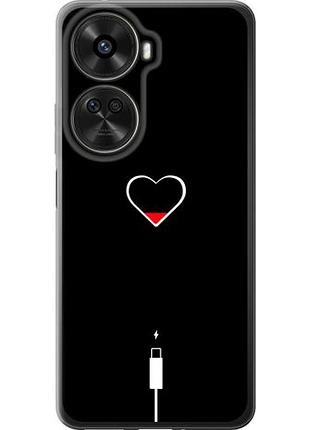 Чехол на huawei nova xiaomi 12 se / nova 11 se подзарядка сердца из силикона fch_01718
