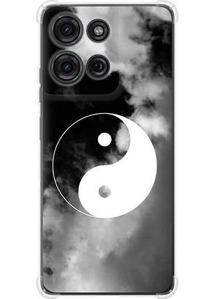 Чехол на motorola moto g75 5g инь и янь из силикона fch_0169655