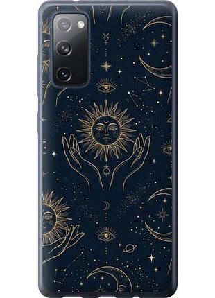 Чехол на samsung galaxy s20 fe g780f celestial harmony: sun & moon gold mystic pattern из силикона fch_0169159