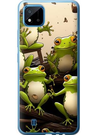 Чехол на realme c20a жабки из пластика fch_0171068