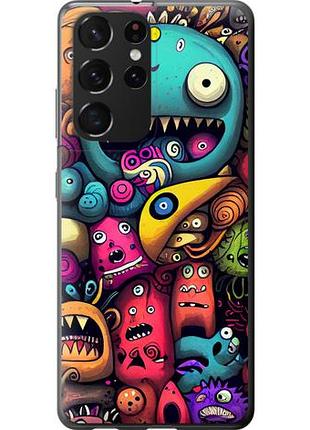 Чехол на samsung galaxy s21 ultra (5g) cмешные монстры из пластика fch_0004623