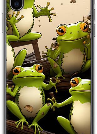 Чехол на iphone xs max жабки из силикона fch_0171130