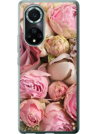 Чехол на huawei nova 9 pro розы из силикона fch_0169840