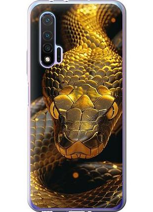 Чехол на huawei nova 6 golden snake из силикона fch_0169963