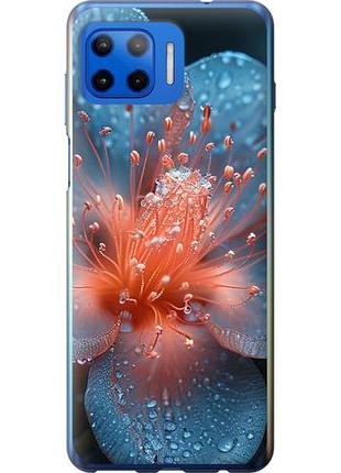 Чехол на motorola moto g plus роса на цветке из силикона fch_0169565