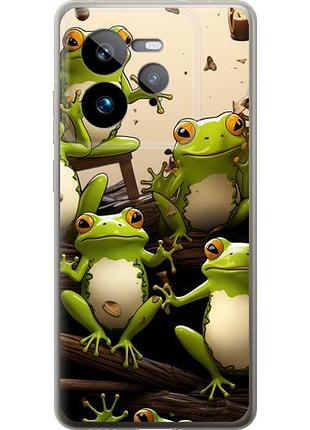 Чехол на realme gt 7 pro жабки из силикона fch_0171103