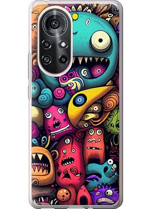 Чехол на huawei nova 8 pro cмешные монстры из силикона fch_0171190