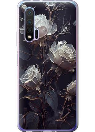 Чехол на huawei nova 6 розы 2 из силикона fch_0168705