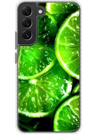 Чехол на samsung galaxy s22 plus зелёные дольки лимона bumper fch_0169668