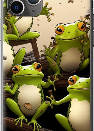 Чехол на iphone 11 pro max жабки из пластика fch_0171035