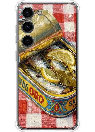 Чехол на samsung galaxy s23 vintage sardine tin phone из силикона fch_0171246