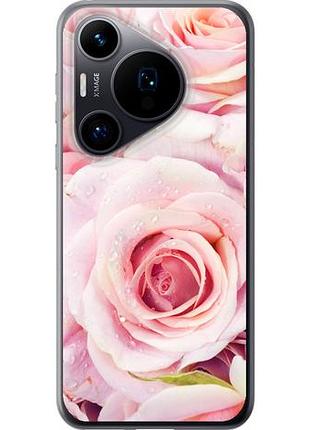 Чехол на huawei pura 70 розы из силикона fch_0170836
