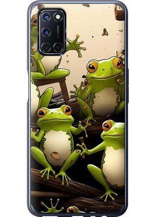 Чехол на oppo a52 жабки из пластика fch_0171059