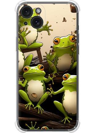 Чехол на iphone 15 plus жабки из силикона fch_0171120