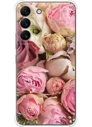 Чехол на samsung galaxy s22 розы из силикона fch_0169843