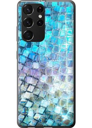 Чехол на samsung galaxy s21 ultra (5g) переливающаяся чешуя из пластика fch_0049828