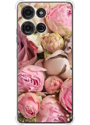 Чехол на motorola moto g75 5g розы из силикона fch_0169856