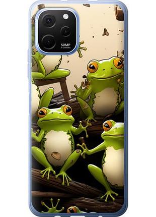Чехол на huawei nova y61 жабки из силикона fch_0171139