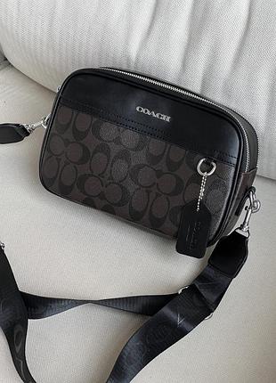 Сумка coach graham crossbody коричневий