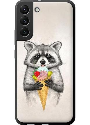 Чехол на samsung galaxy s22 plus енотик с мороженым tpu fch_0171186