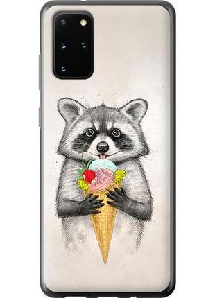 Чехол на samsung galaxy s20 plus енотик с мороженым из пластика fch_0065891