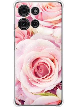 Чехол на motorola moto g75 5g розы из силикона fch_0170825