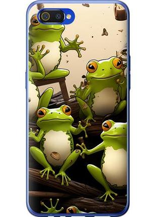 Чехол на realme c2 жабки из пластика fch_0171065