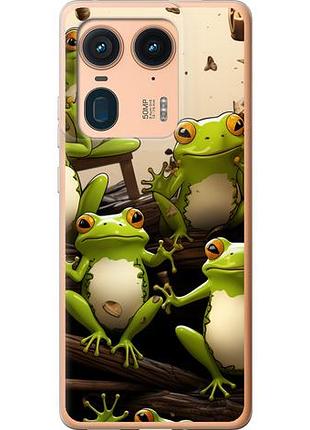 Чехол на motorola edge 50 ultra жабки из силикона fch_0171145