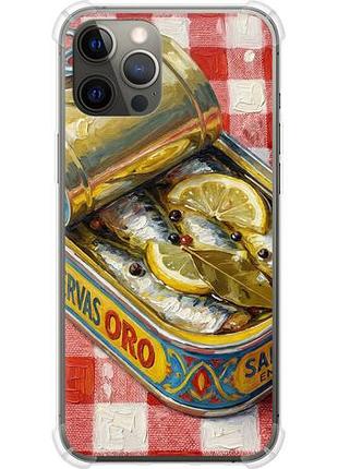 Чехол на iphone 12 pro max vintage sardine tin phone из силикона fch_0160405
