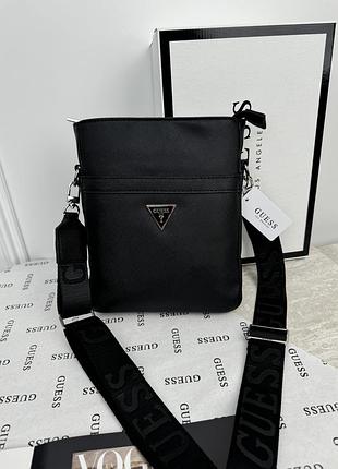 Мужская сумка guess через плечо lux черный