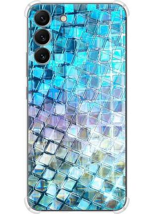 Чехол на samsung galaxy s22 plus переливающаяся чешуя из силикона fch_0170364