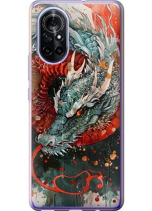 Чехол на huawei nova 8 стихия огня из силикона fch_0170561