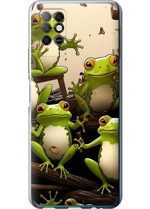 Чехол на infinix note 8 жабки из силикона fch_0171033