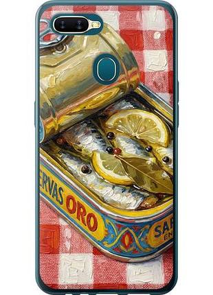 Чехол на oppo a5s vintage sardine tin phone из силикона fch_0160380