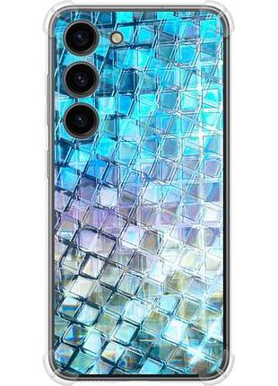 Чехол на samsung galaxy s23 переливающаяся чешуя из силикона fch_0170362