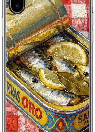 Чехол на iphone xs vintage sardine tin phone из силикона fch_0160388