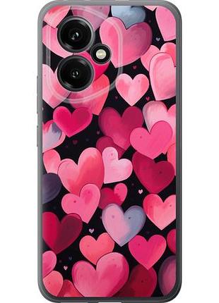 Чехол на huawei honor 400 5g сердечки 4 из силикона fch_0169372