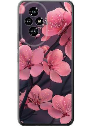 Чехол на huawei honor 200 пурпурная сакура из силикона fch_0168443