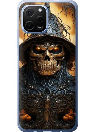 Чехол на huawei nova y61 череп 2 из силикона fch_0169445