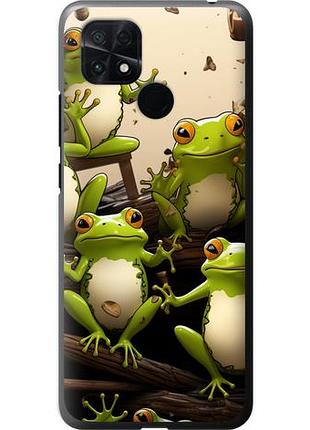 Чехол на xiaomi poco c40 жабки из силикона fch_0026035