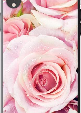 Чехол на iphone xr розы из пластика fch_0170793