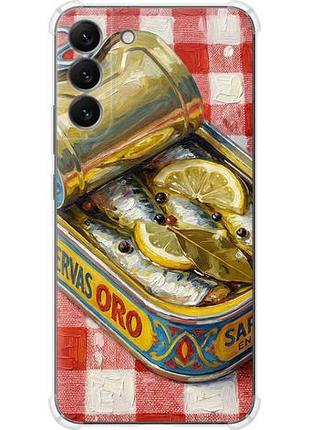 Чехол на samsung galaxy s22 plus vintage sardine tin phone из силикона fch_0171248