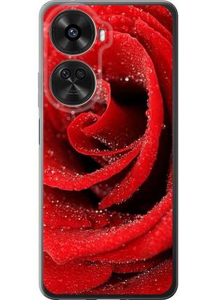 Чехол на huawei nova xiaomi 12 se / nova 11 se красная роза из силикона fch_0169120