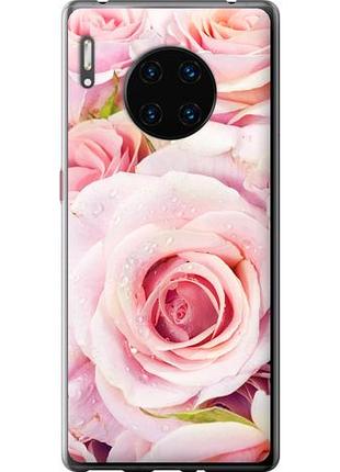 Чехол на huawei mate 30 pro розы из силикона fch_0170726