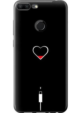 Чехол на huawei honor 9 lite подзарядка сердца из пластика fch_0171761