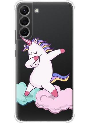 Чехол на samsung galaxy s22 plus единорог из силикона fch_0171327